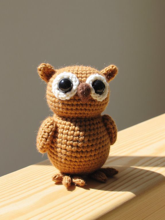 pocket sized crochet owl project