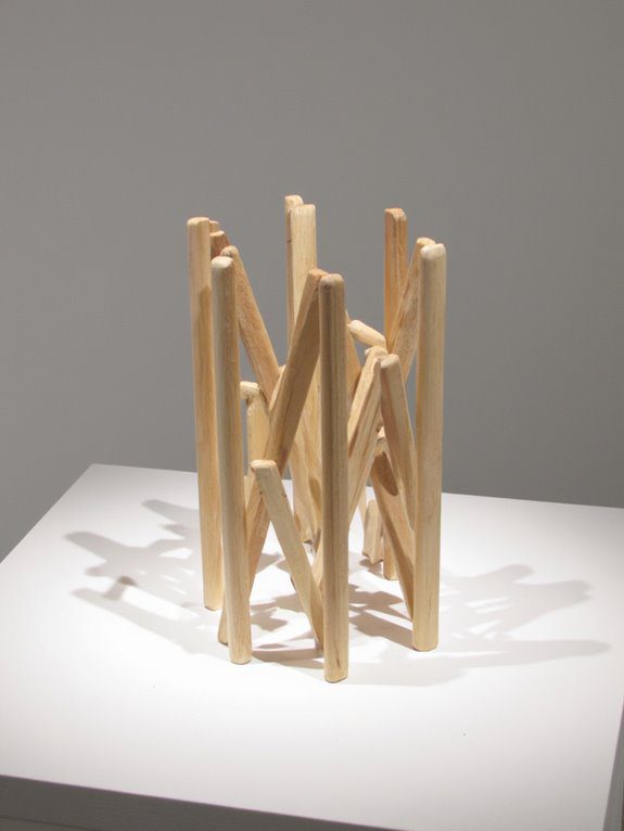popsicle stick art installation