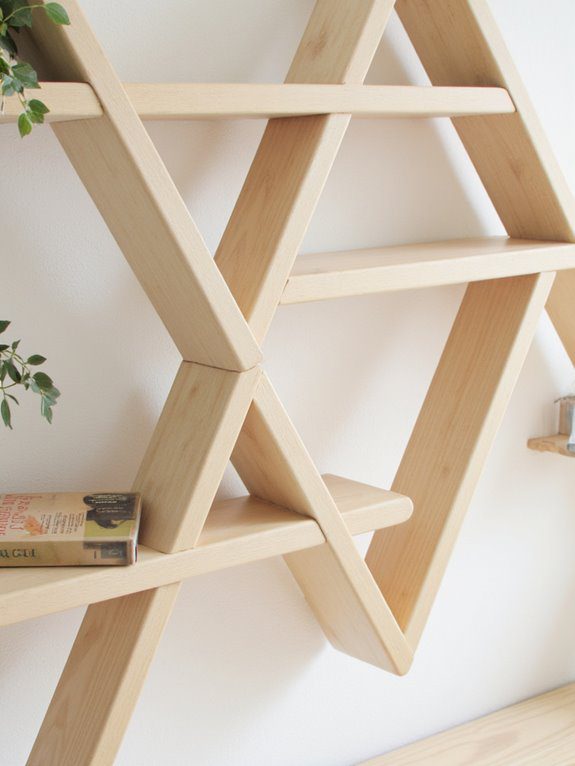 popsicle stick shelving project