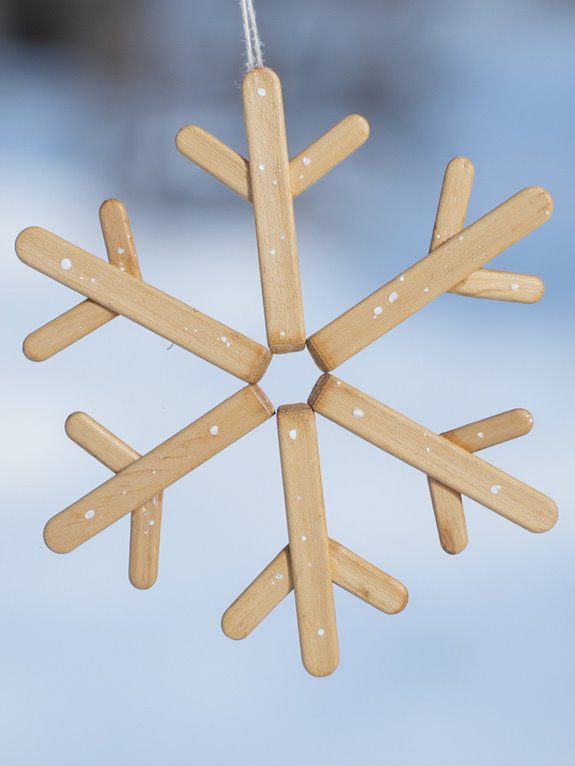popsicle stick snowflake craft