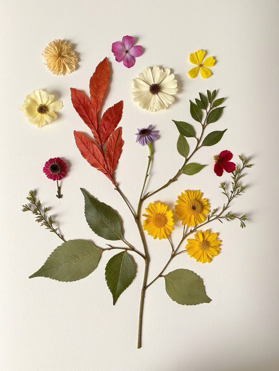 pressed flower card creation