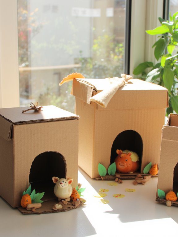 recycled cardboard animal habitats