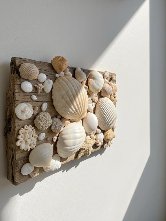 seashell wall art creation