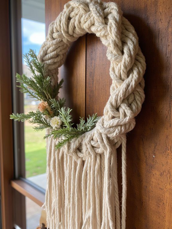 seasonal macrame wreath decorations