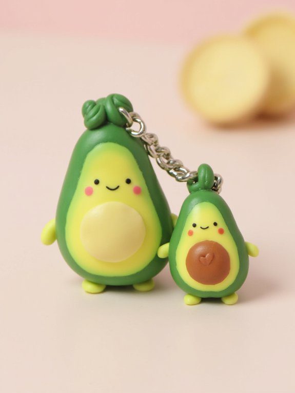 avocado friendship keychains crafting