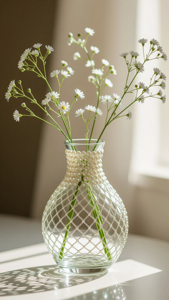 beaded glass vase project