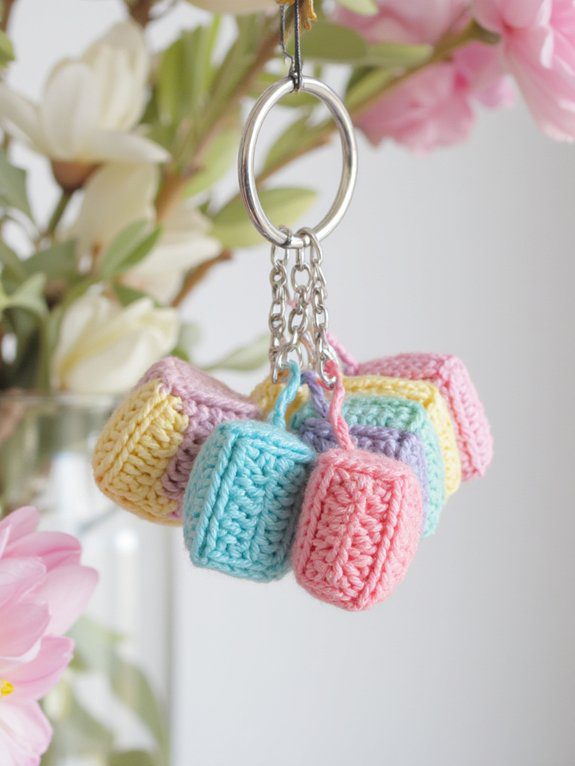 26 Easy Crochet Keychain Ideas Perfect for Beginners 10 beginner friendly crochet cubes