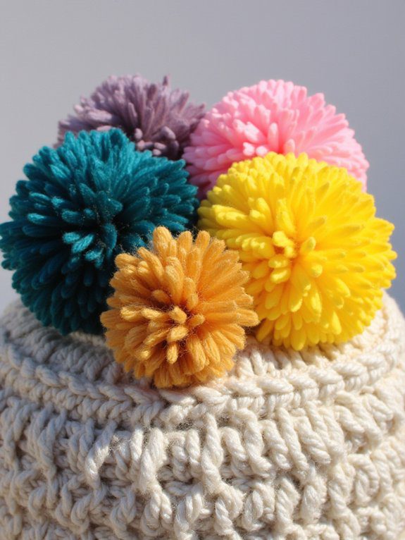 31 Crochet Hat Ideas to Add to Your Must-Make List 30 bold chunky pom pom accessories