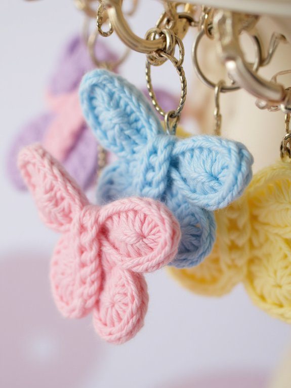 26 Easy Crochet Keychain Ideas Perfect for Beginners 22 butterfly keychain crafting project