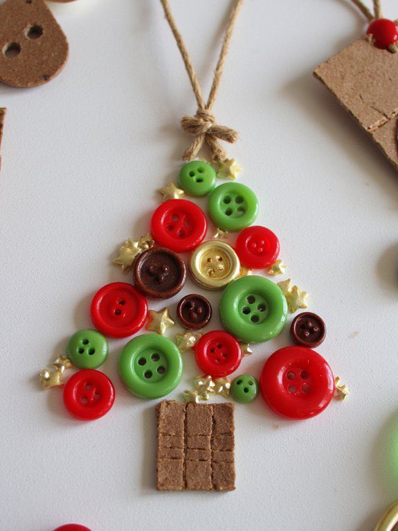 button christmas tree craft