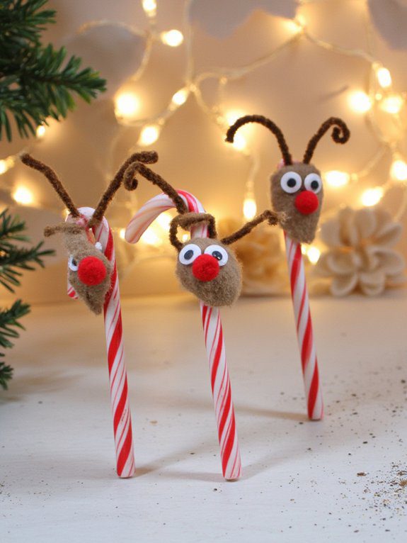 candy cane reindeer craft