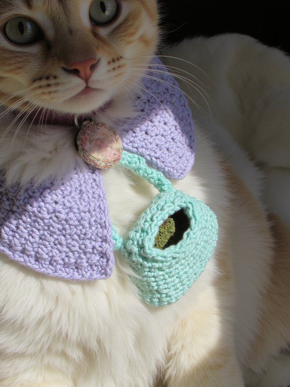 22 Crochet Cat Collar Designs Your Feline Will Adore 13 catnip collar for cats