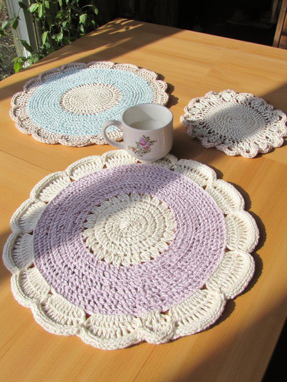 19 Crochet Mug Rug Patterns You’ll Love Making 2 charming customizable circle rugs