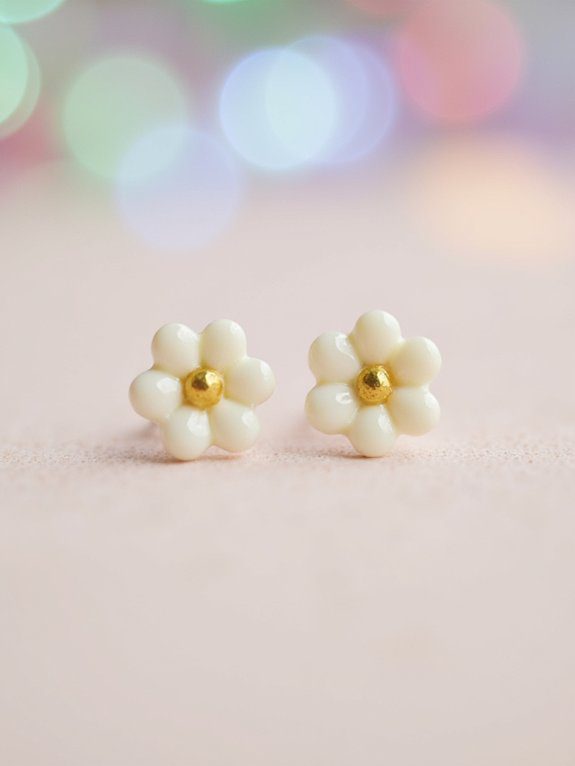 cheerful polymer clay studs