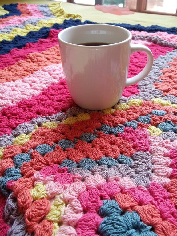19 Crochet Mug Rug Patterns You’ll Love Making 15 chevron pattern mug mats