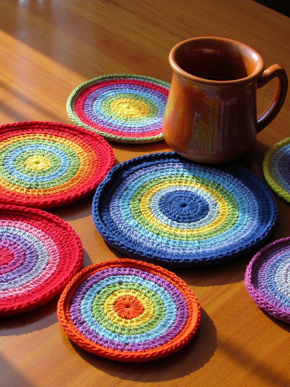 19 Crochet Mug Rug Patterns You’ll Love Making 6 colorful beginner friendly coasters