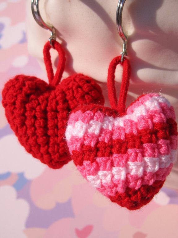 colorful crochet heart patterns