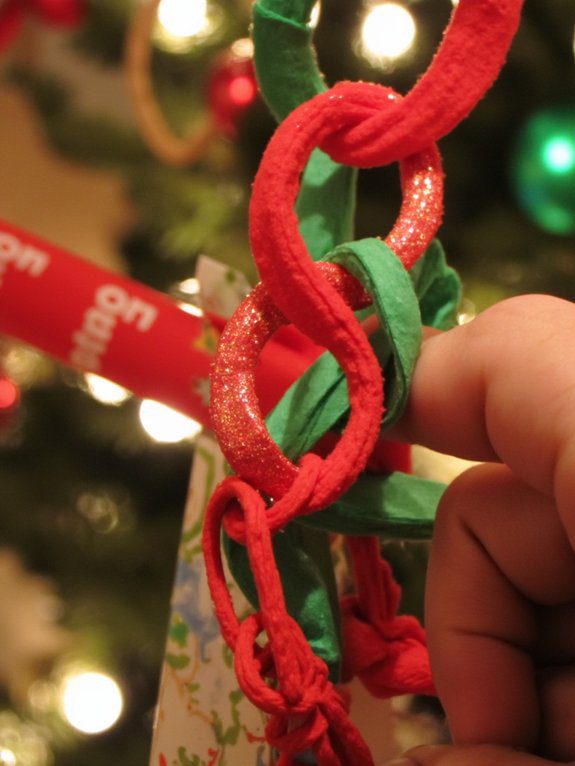 colorful paper chain garlands