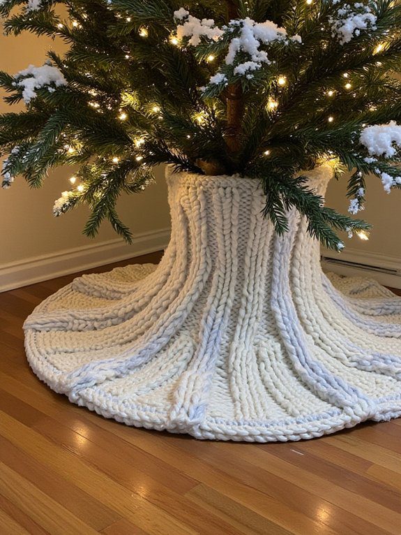 18 Christmas Tree Collars to Add Festive Charm 9 cozy chunky knit wraps