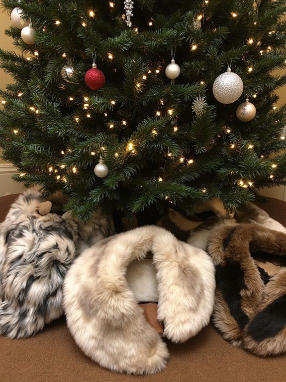 18 Christmas Tree Collars to Add Festive Charm 3 cozy faux fur collars