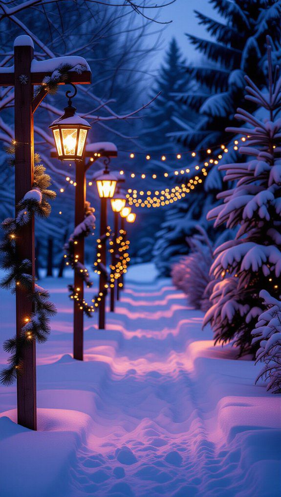 cozy outdoor lantern displays