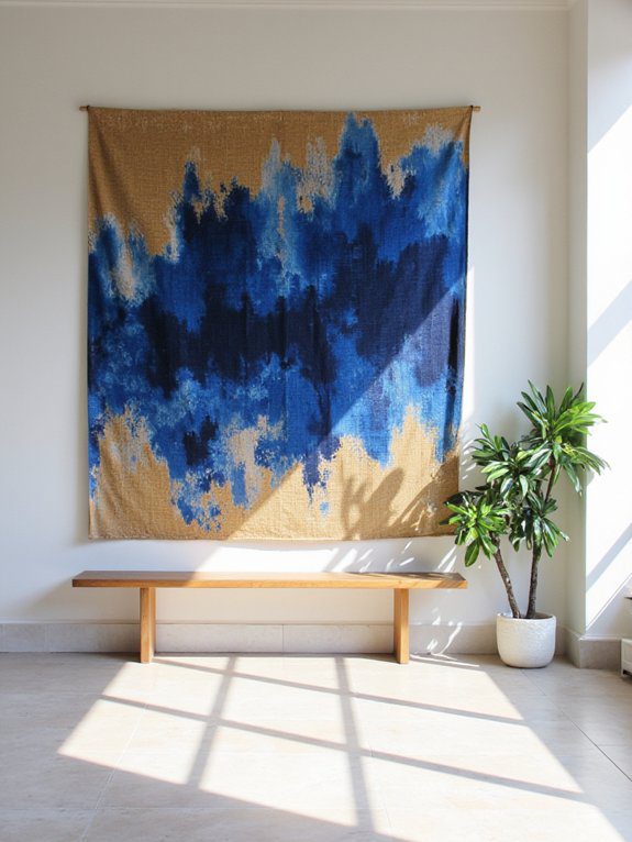 27 DIY Large Wall Art Ideas to Transform Your Space 17 cozy oversized fabric panels