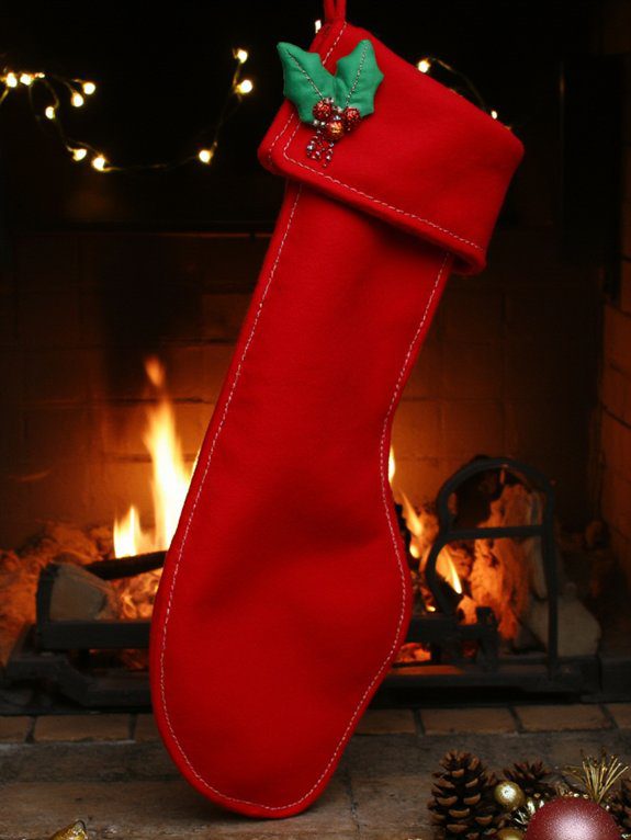 crafting personalized felt stockings