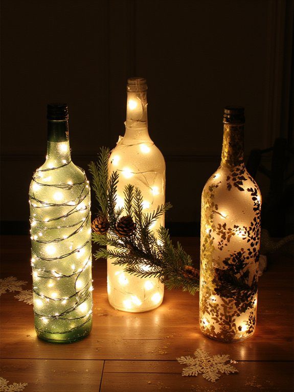 creative holiday wine decor