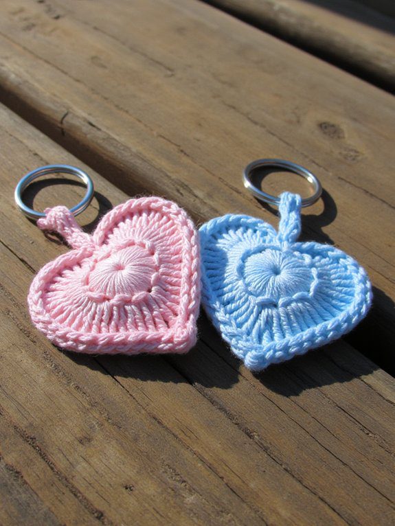 28 Couple Crochet Keychain Ideas to Share Your Love 14 custom love quote keychains
