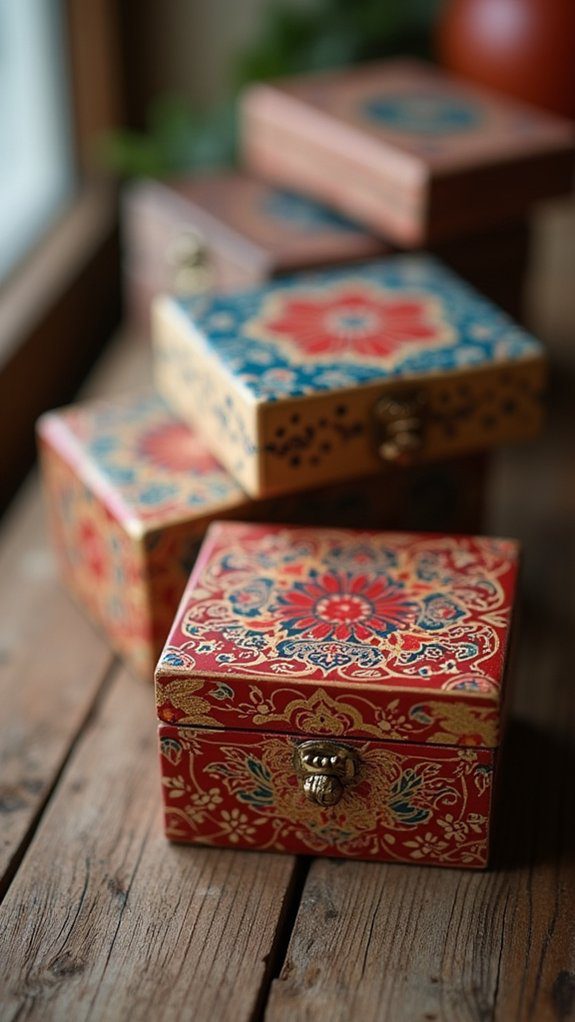 customizable painted wooden boxes