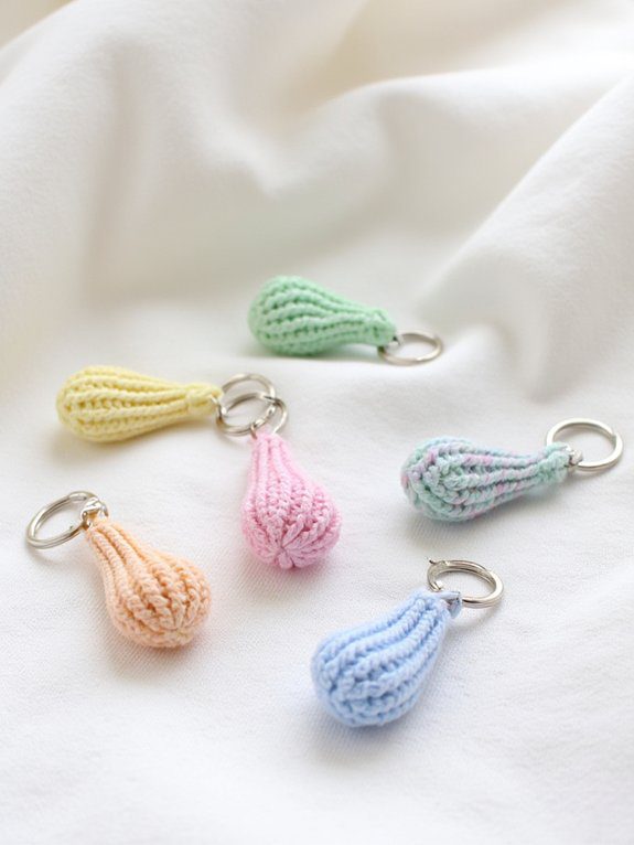 26 Easy Crochet Keychain Ideas Perfect for Beginners 24 cute customizable raindrop keychains