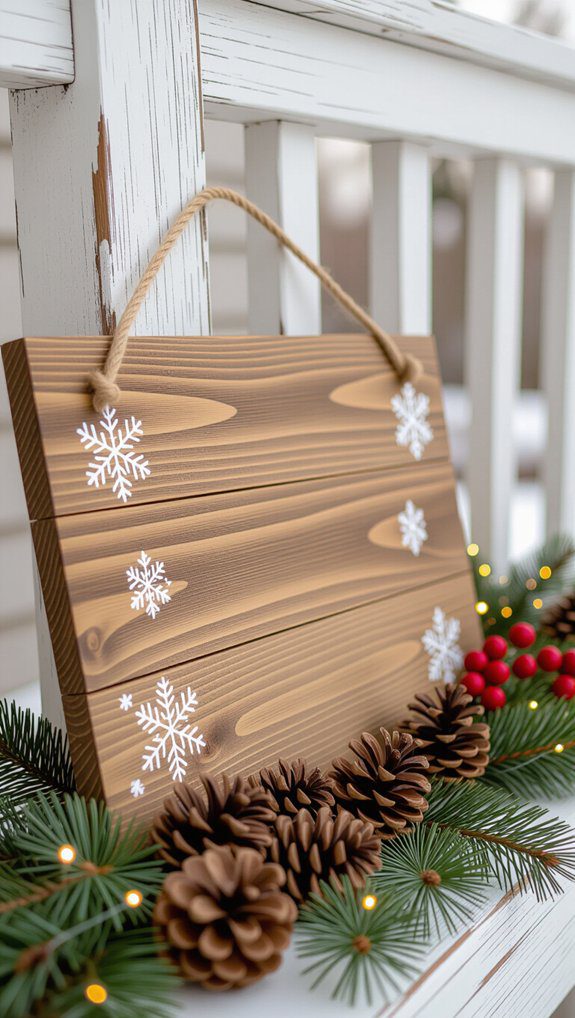 diy festive wooden signs