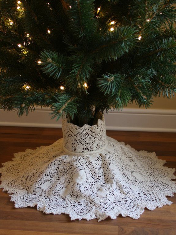 18 Christmas Tree Collars to Add Festive Charm 8 elegant vintage lace collars