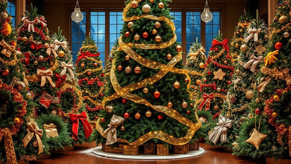 festive christmas tree decor