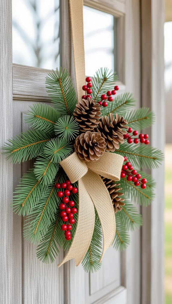 festive handcrafted door swag