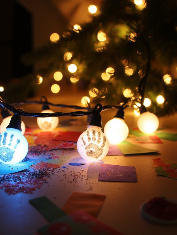 fingerprint holiday light art