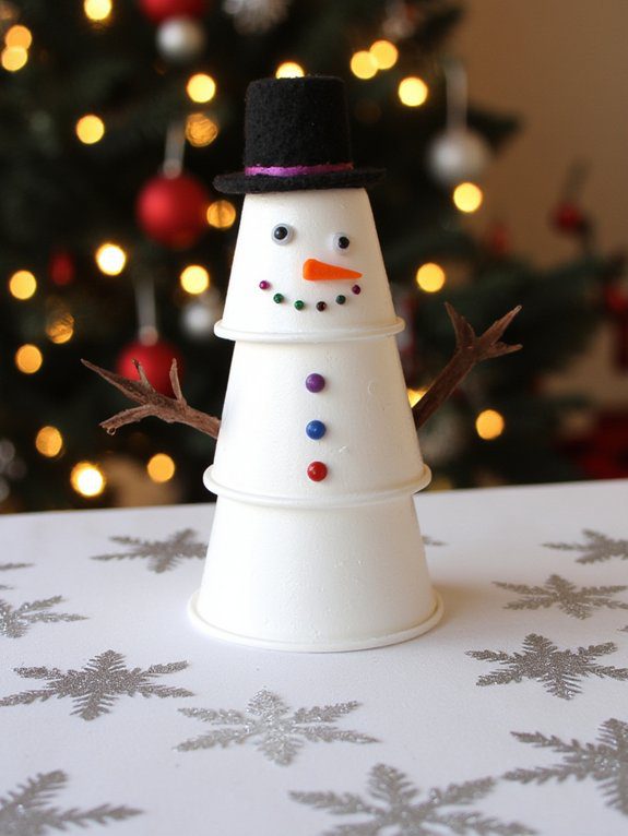 foam cup snowman craft