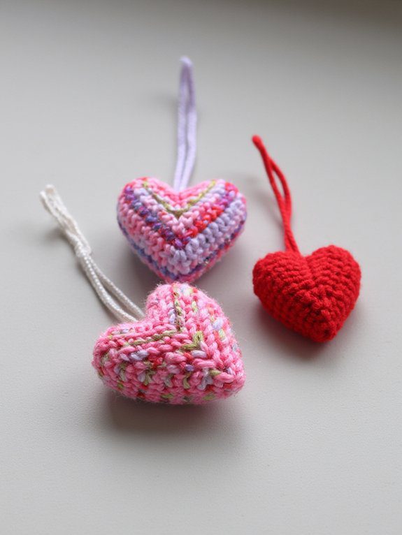 glittery soft heart designs