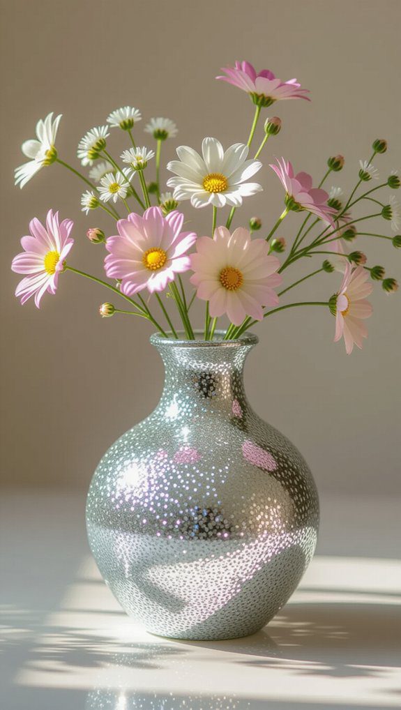 glittery vase decorating tips