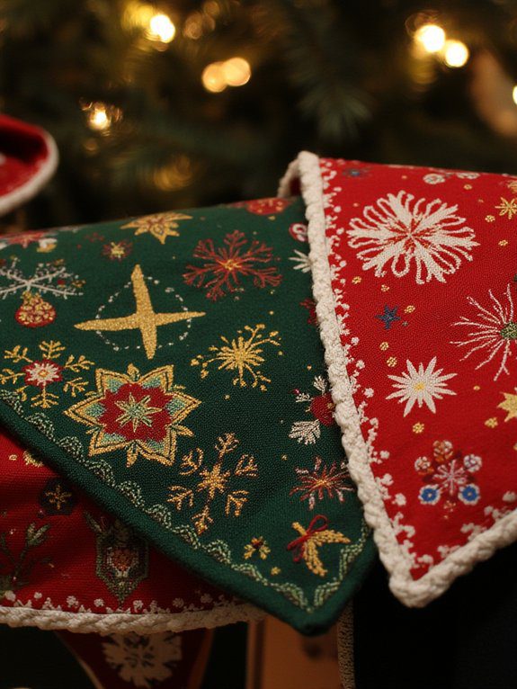 18 Christmas Tree Collars to Add Festive Charm 16 hand painted customizable canvas collars