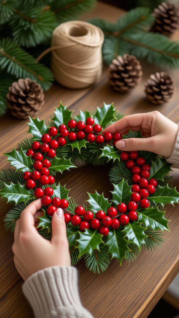 holly berry holiday arrangements