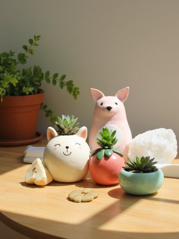 27 Soft Clay Art Ideas That Will Inspire Your Next Creative Project 10 kawaii soft clay planters