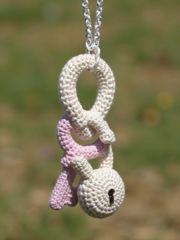 28 Couple Crochet Keychain Ideas to Share Your Love 11 lock and key symbolism