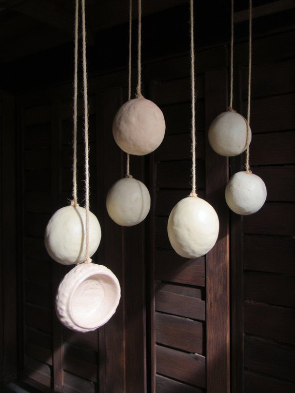 minimalist clay ornament crafting