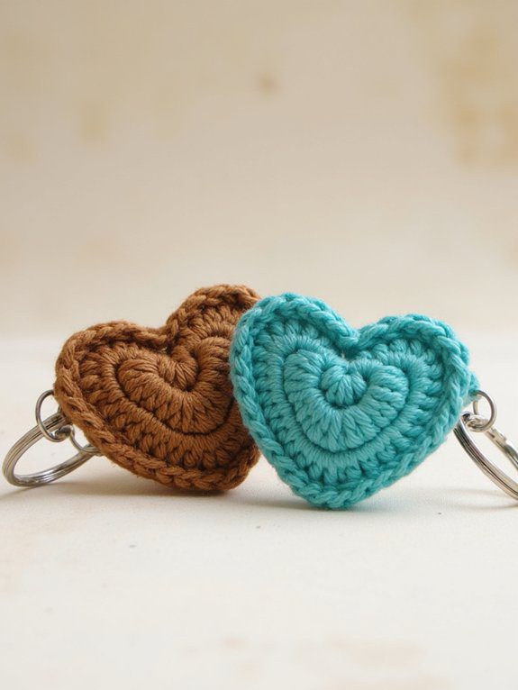 28 Couple Crochet Keychain Ideas to Share Your Love 21 personalized couple heart keychains