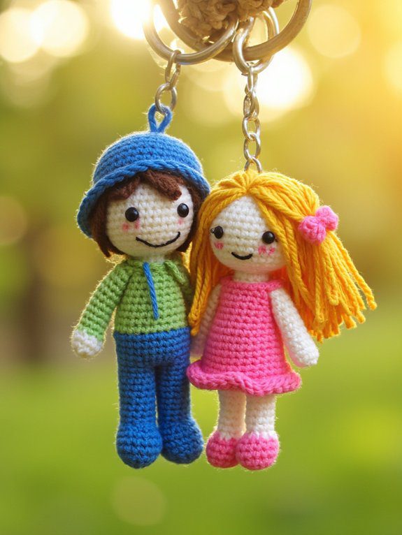 28 Couple Crochet Keychain Ideas to Share Your Love 15 personalized crochet keychains made