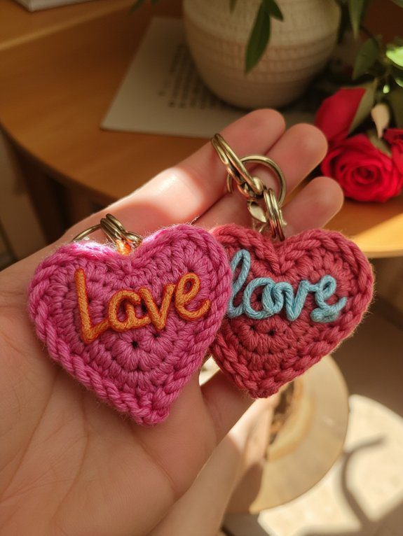 28 Couple Crochet Keychain Ideas to Share Your Love 9 personalized love keychains creation