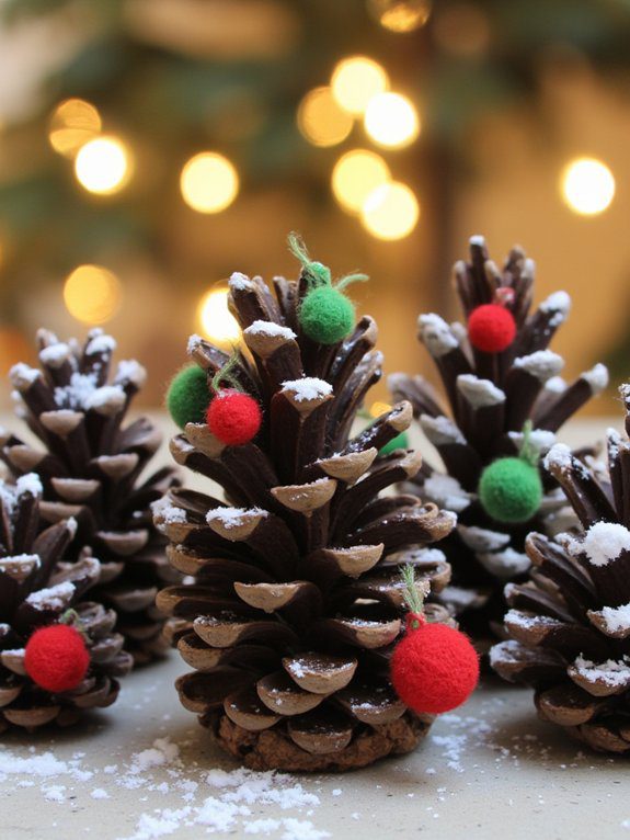 pine cone holiday crafting fun