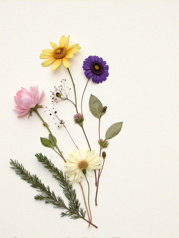 pressed flower greeting cards