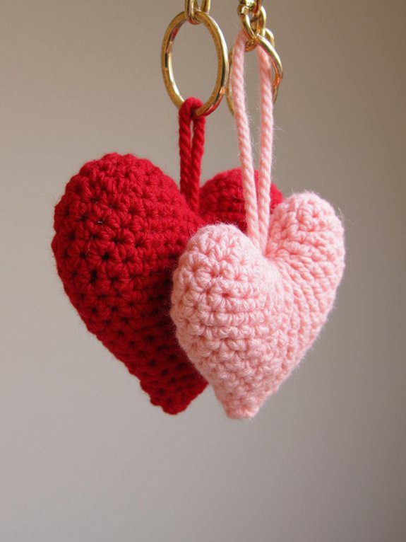 reversible heart keychain design
